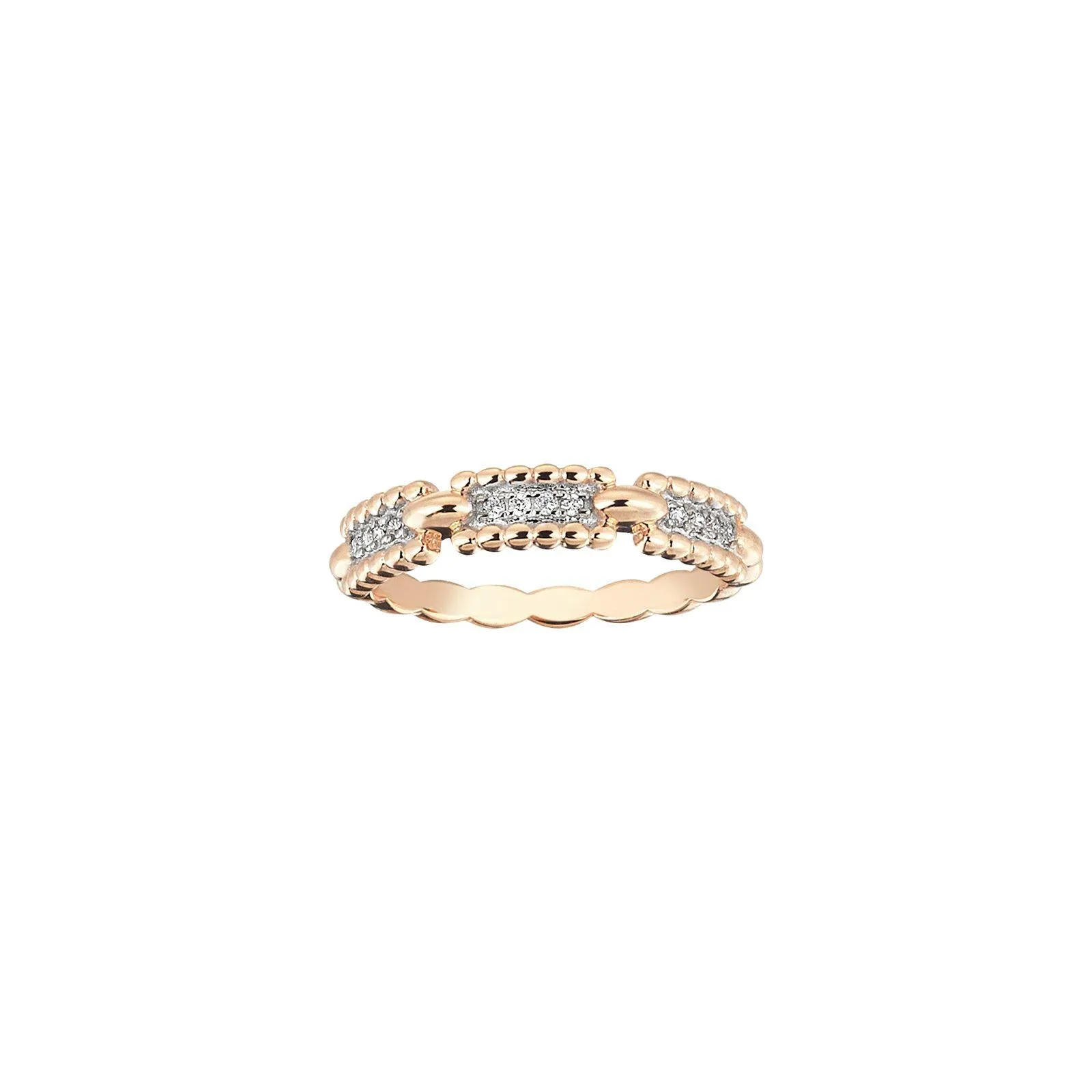 Lumiere Single Rows Ball Ring