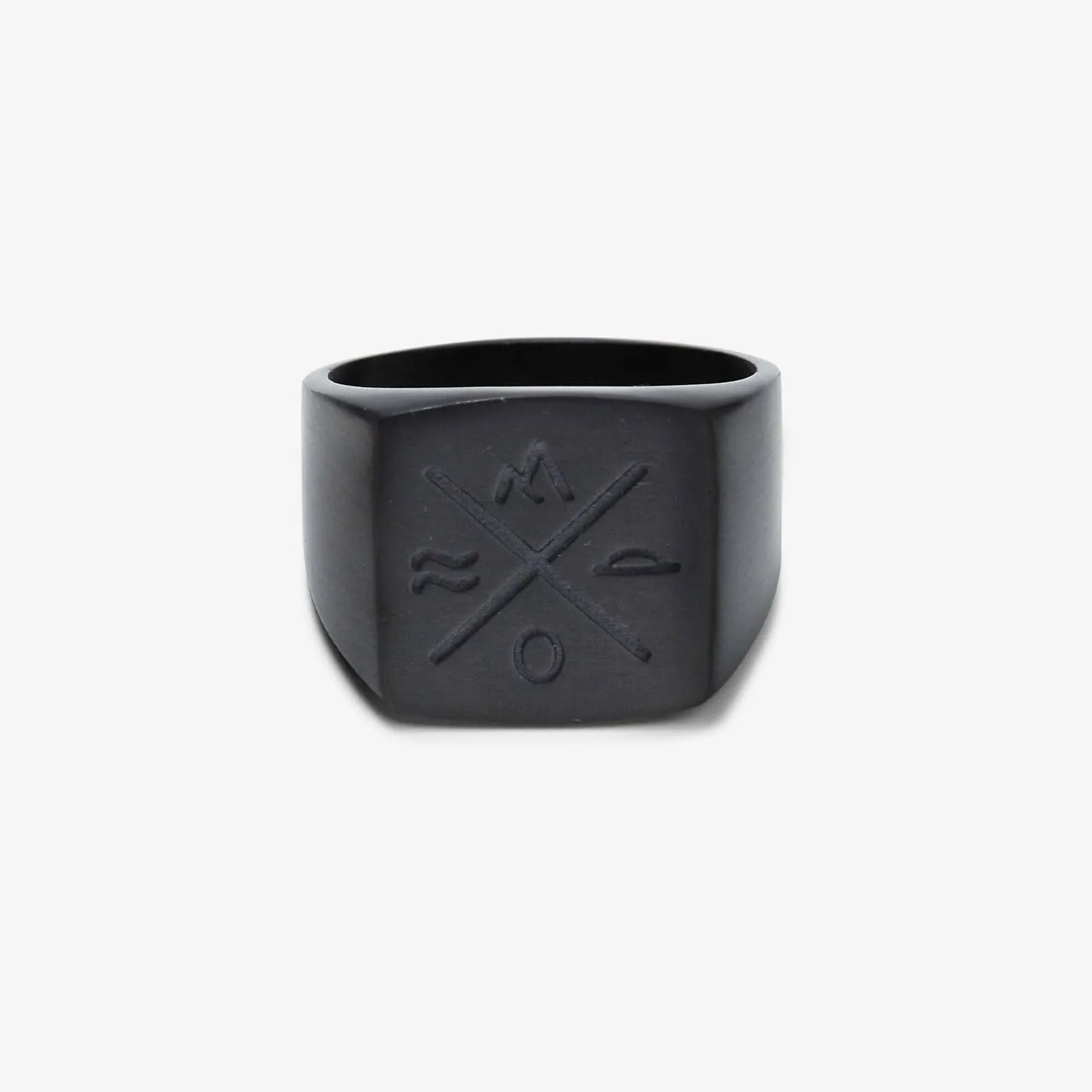 Men's Compass Signet Ring