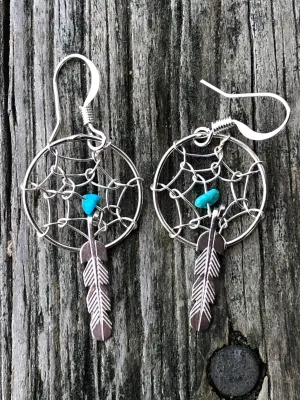 Navajo Sterling silver and turquoise earrings