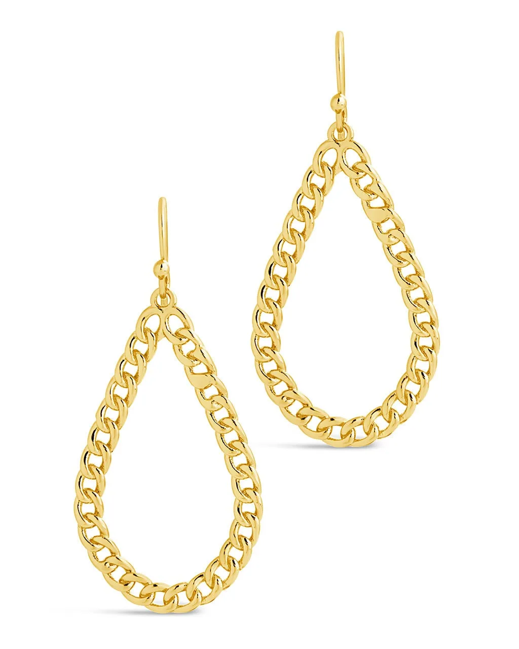 Nikole Chainlink Teardrop Dangle Earrings