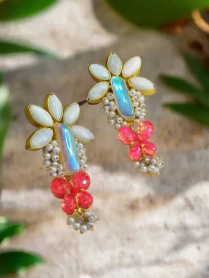 Opal and Pearl Statement earrings