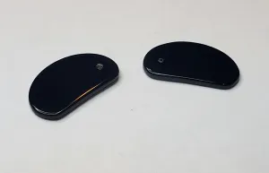 Pair of Black Onyx Demilune Tablets