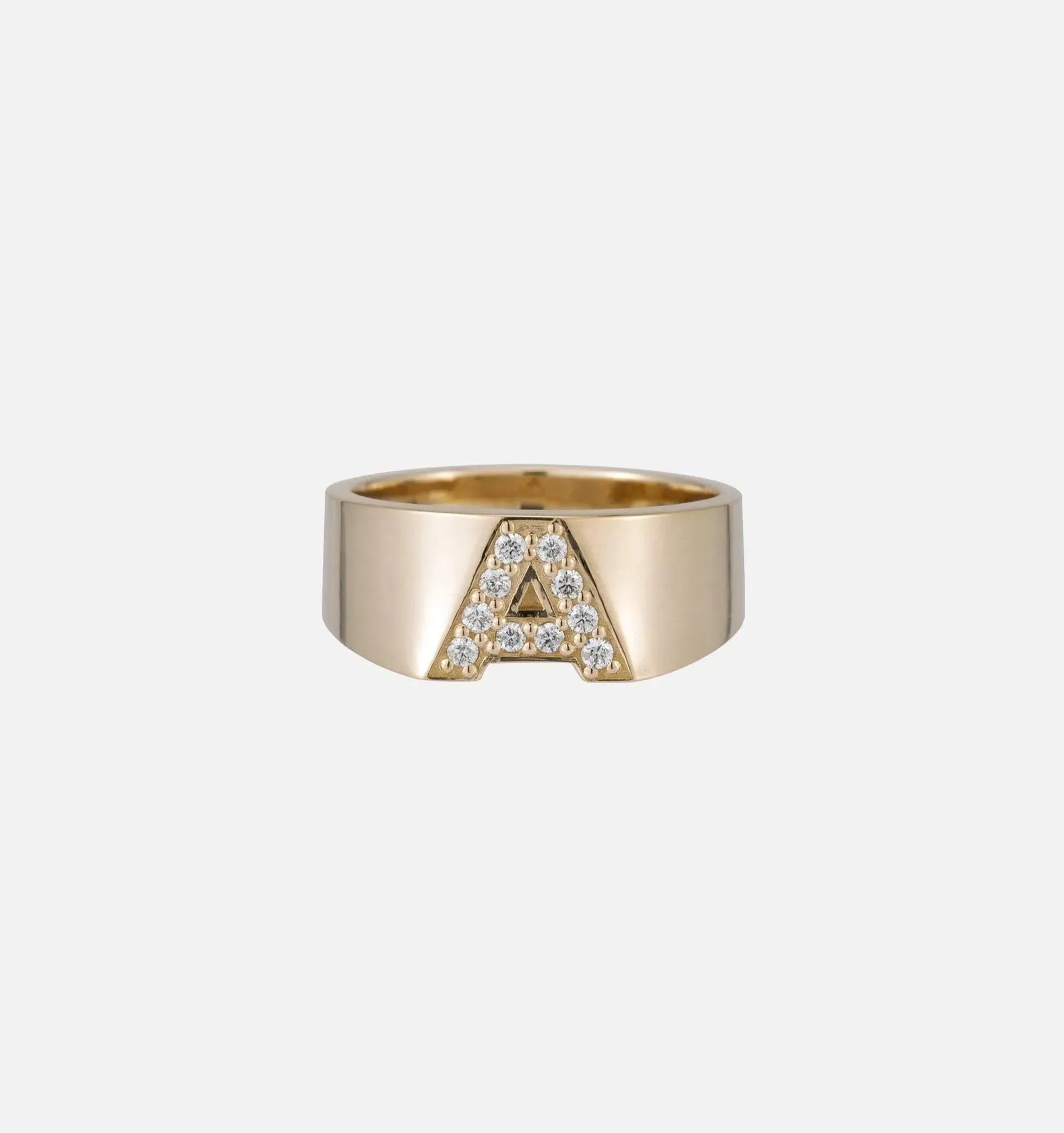 Pave Letter Ring