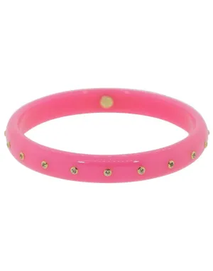 Pink Bakelite and Citrine Bangle