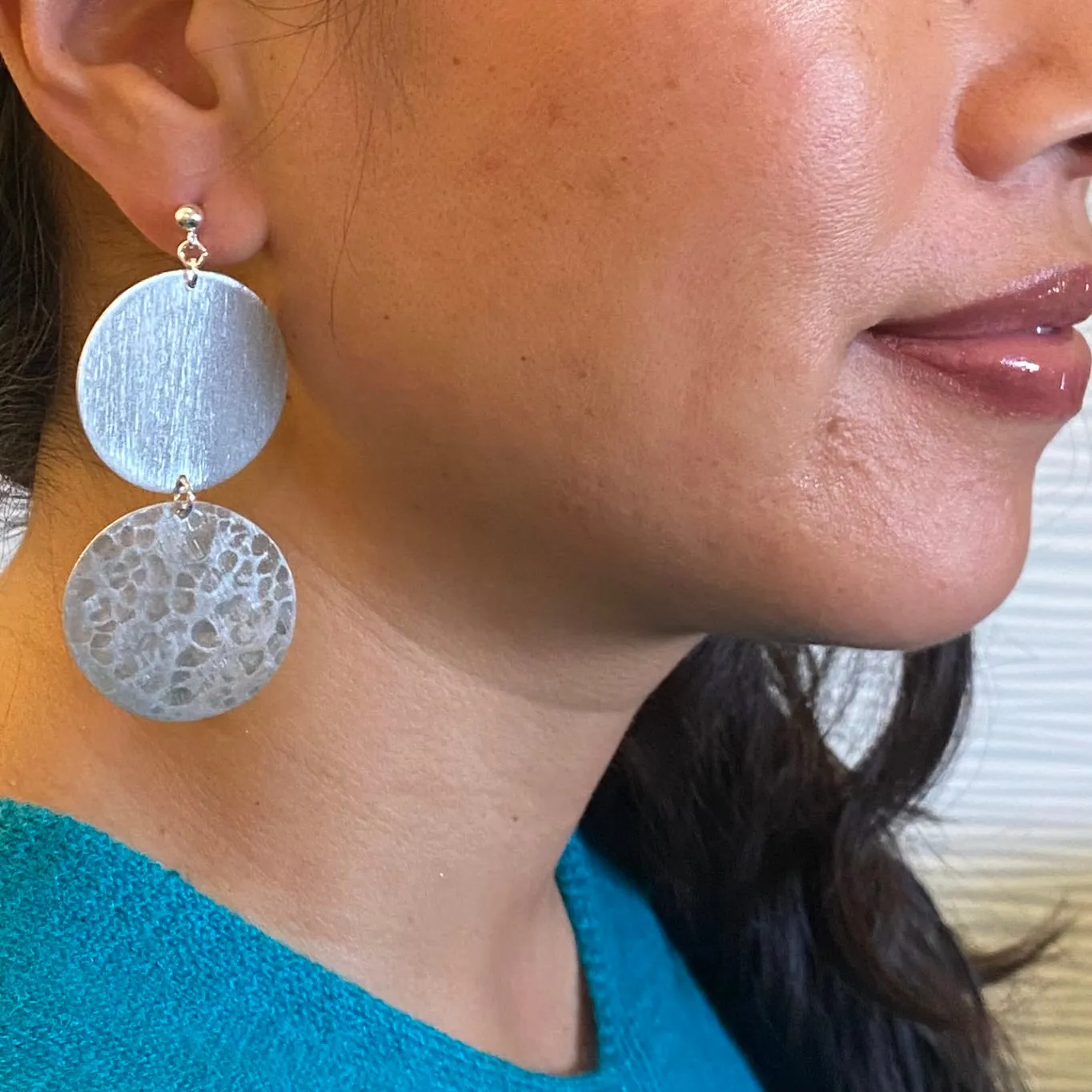 PLAY MOON Dangling Circle Earrings from the Lunar collection