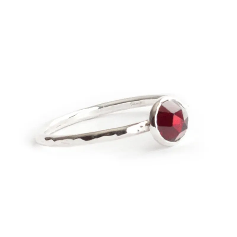 Red Garnet Stacking Ring