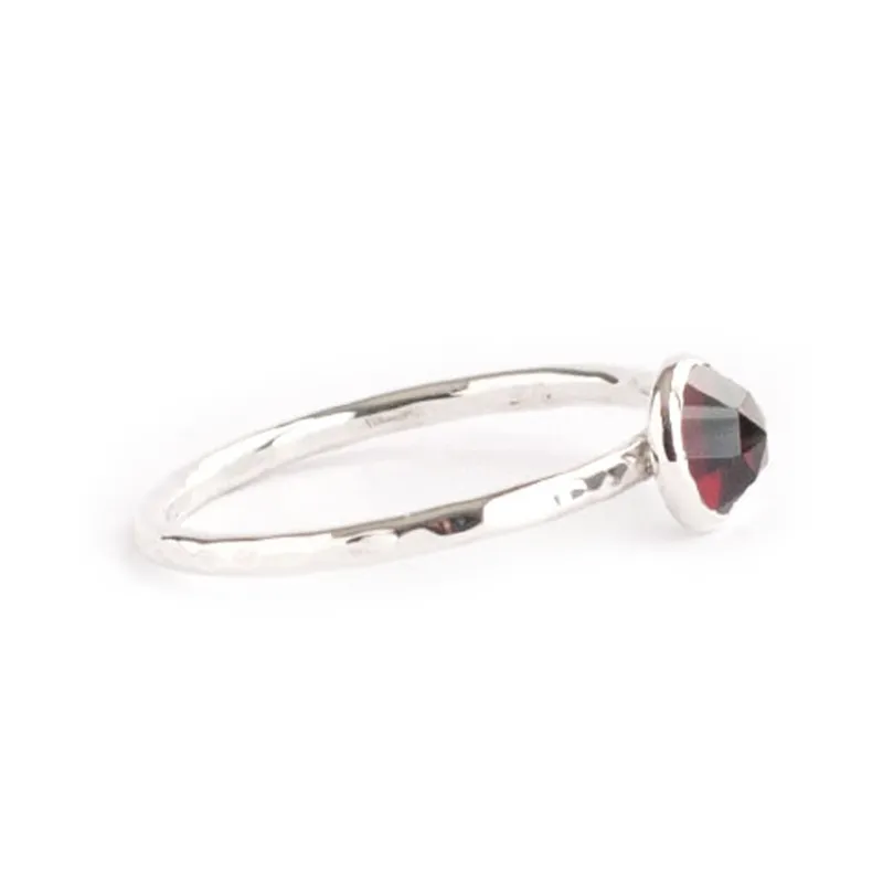 Red Garnet Stacking Ring