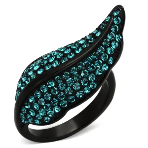 Ring Top GRD Crystal Blue Zircon TK985 for Women Style Stainless