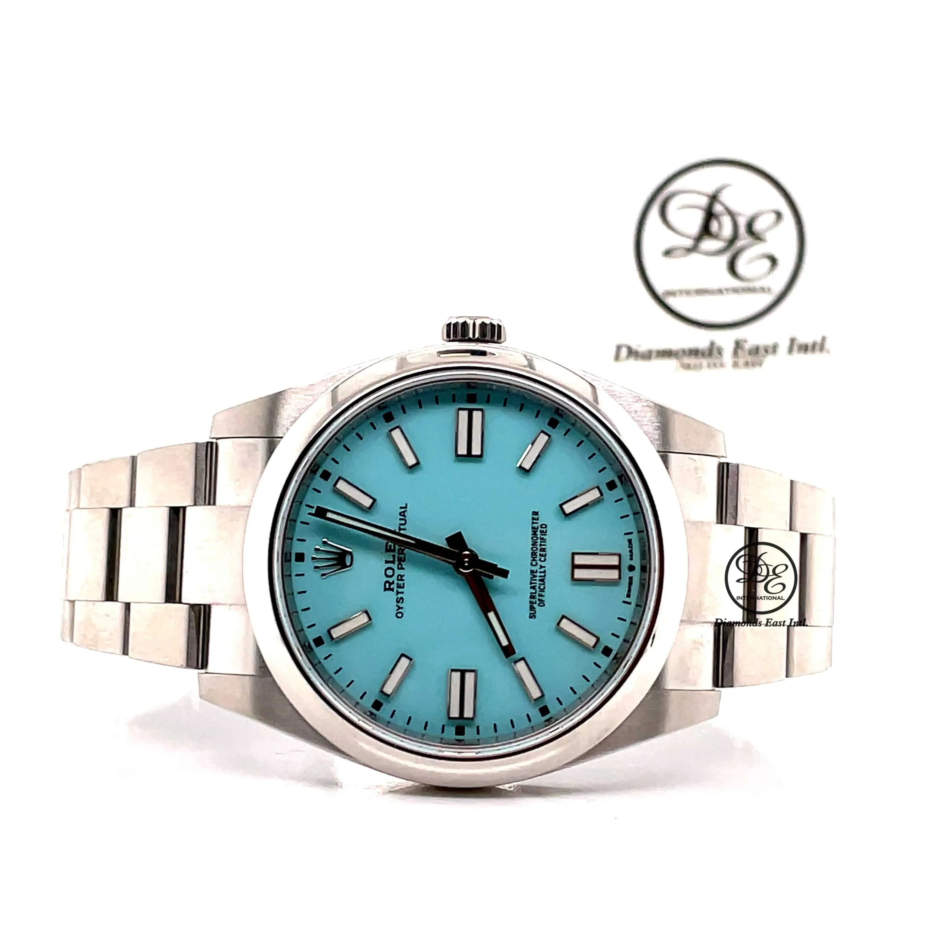 Rolex Oyster Perpetual 41mm Turquoise Blue Dial 124300  Box and Papers