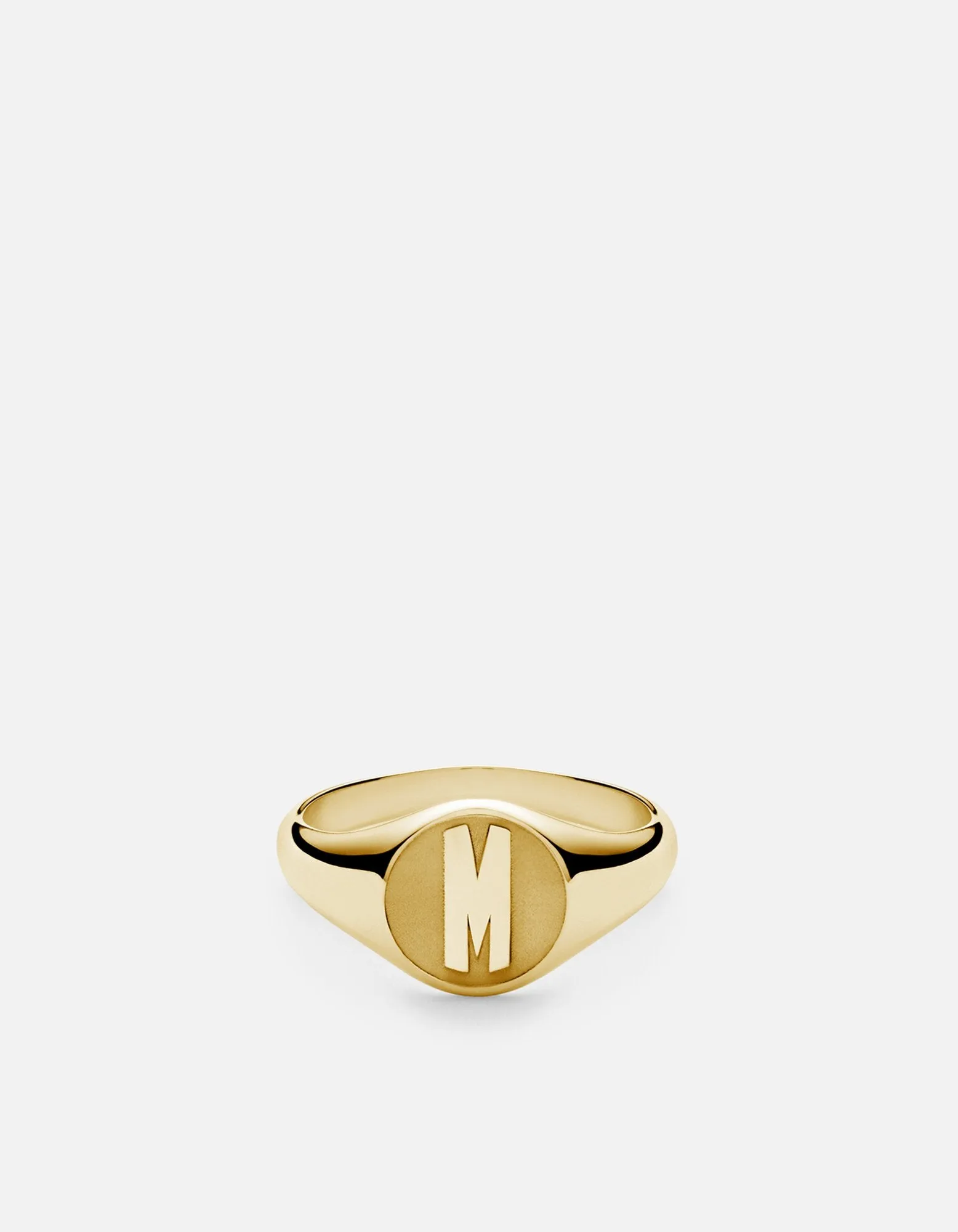 Signet Ring, 14k Gold/ 3 Letter