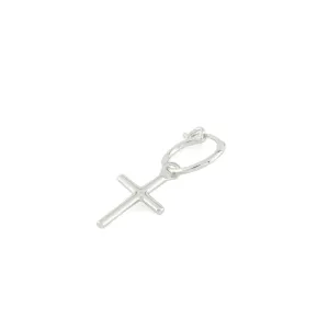 Silver Cross Earring