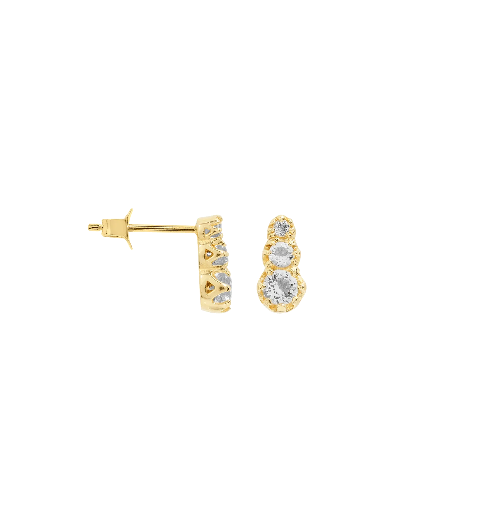 Single Glowing Anna Stud Earring 14K