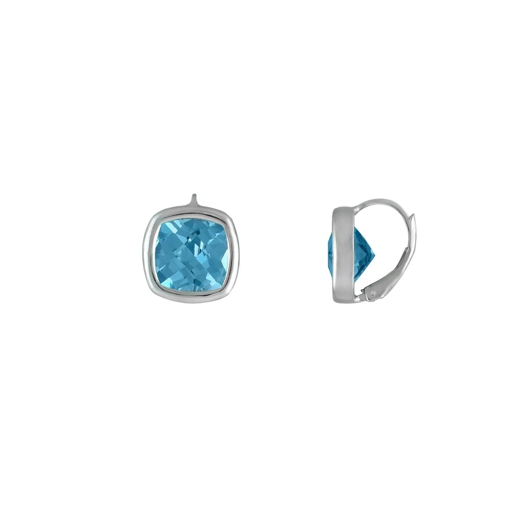 Sterling Silver Blue Topaz Fashion Earrings