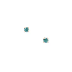 Tiny Blue Topaz Gem Studs