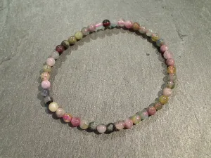 Tourmaline Multi Color 4MM - 5MM Stretch Bracelet