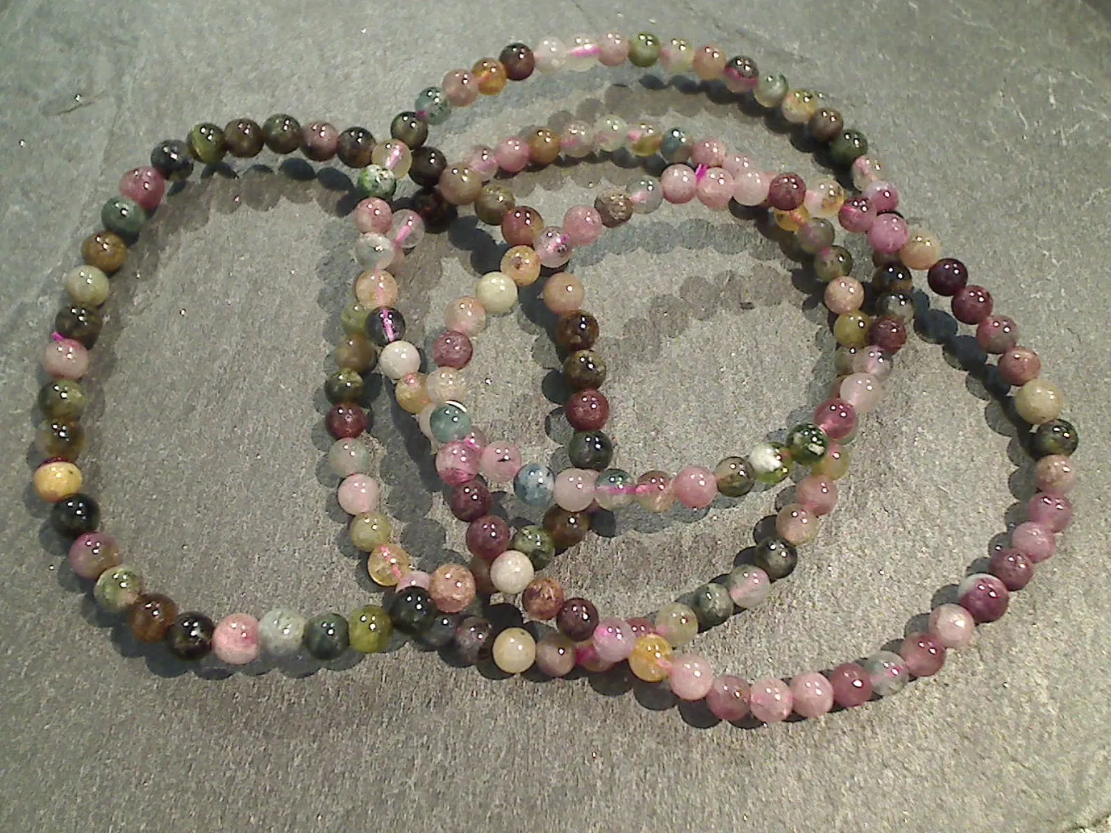 Tourmaline Multi Color 4MM - 5MM Stretch Bracelet