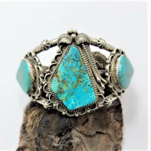 Vintage Natural Candelaria Turquoise Bracelet