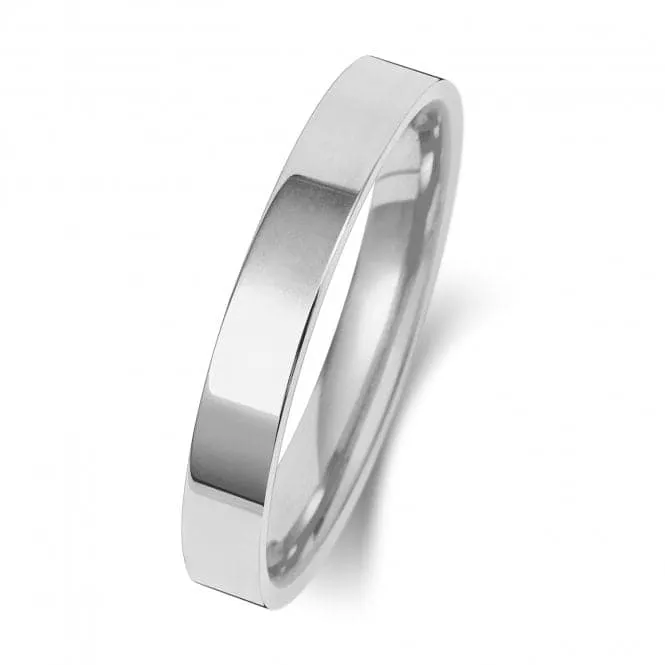 Wedding Band 9K Flat Court 3mm-1.7 Wedding  Ring W123WH