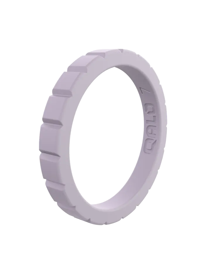 Women's Stackable Step Silicone Ring - Amethyst