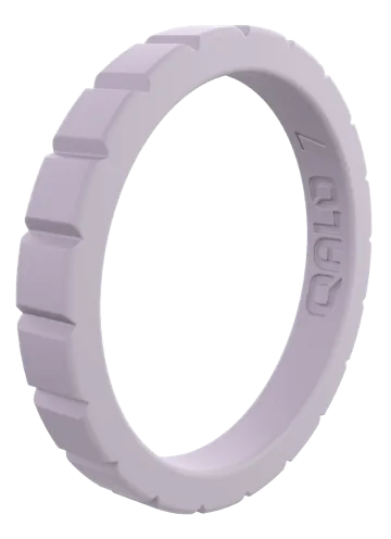 Women's Stackable Step Silicone Ring - Amethyst