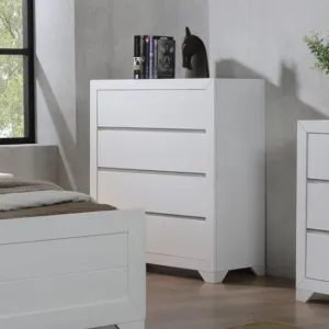 Zircon White Painted 4 Drawer Chest